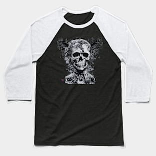 Artistic Skull Baseball T-Shirt